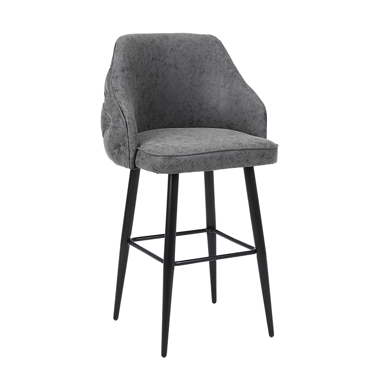 Fire-resistant velvet bar stool